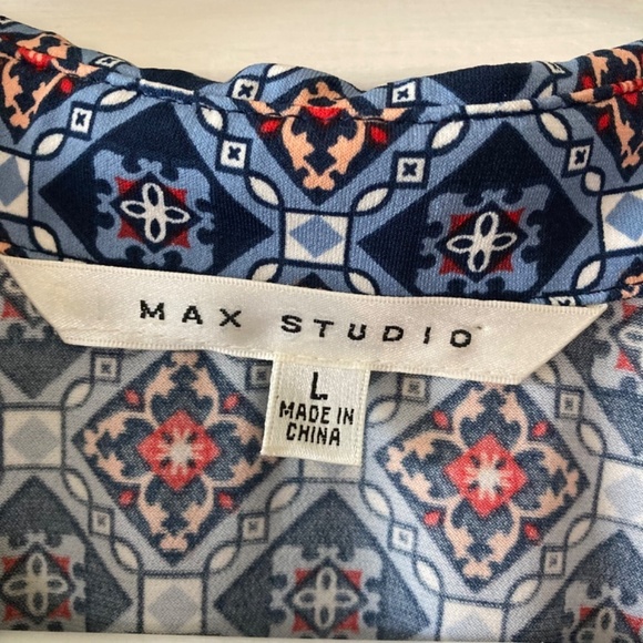 Max Studio Shirt Dress w/Peter Pan Collar and Tie Belt - Picture 3 of 3